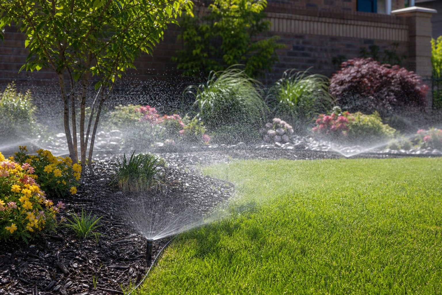 Peyzaj sulama sprinkler uygulaması